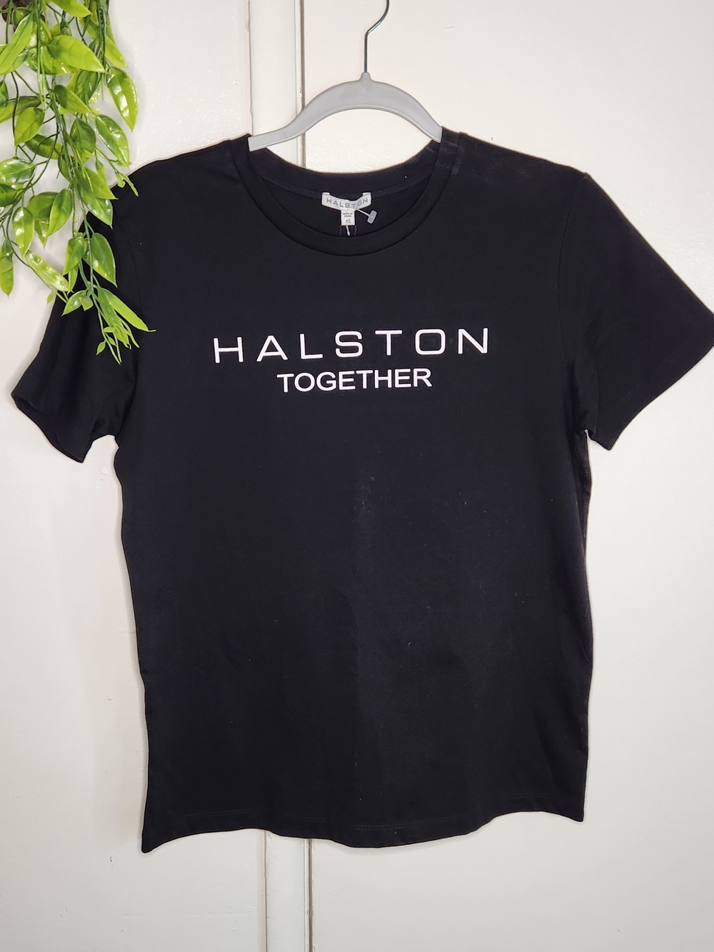 ✨ HALSTON “Together” Graphic Tee | Jet Black | XS | NWT Luxury Designer ✨